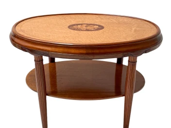 French Art Deco Walnut Center Table, 1930s